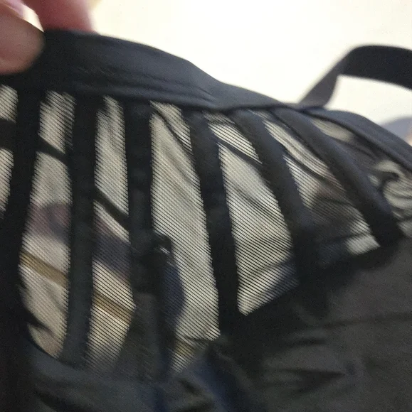 Holipick One Piece Swimsuit Bathing Suit Black Mesh Cutouts High Neck See Throug - Picture 15 of 16